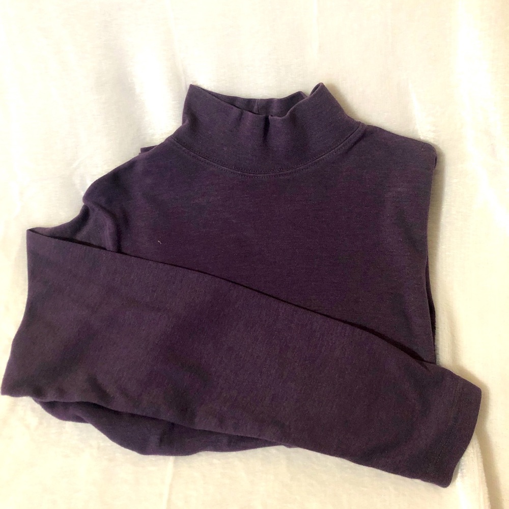 Purple mock t-neck